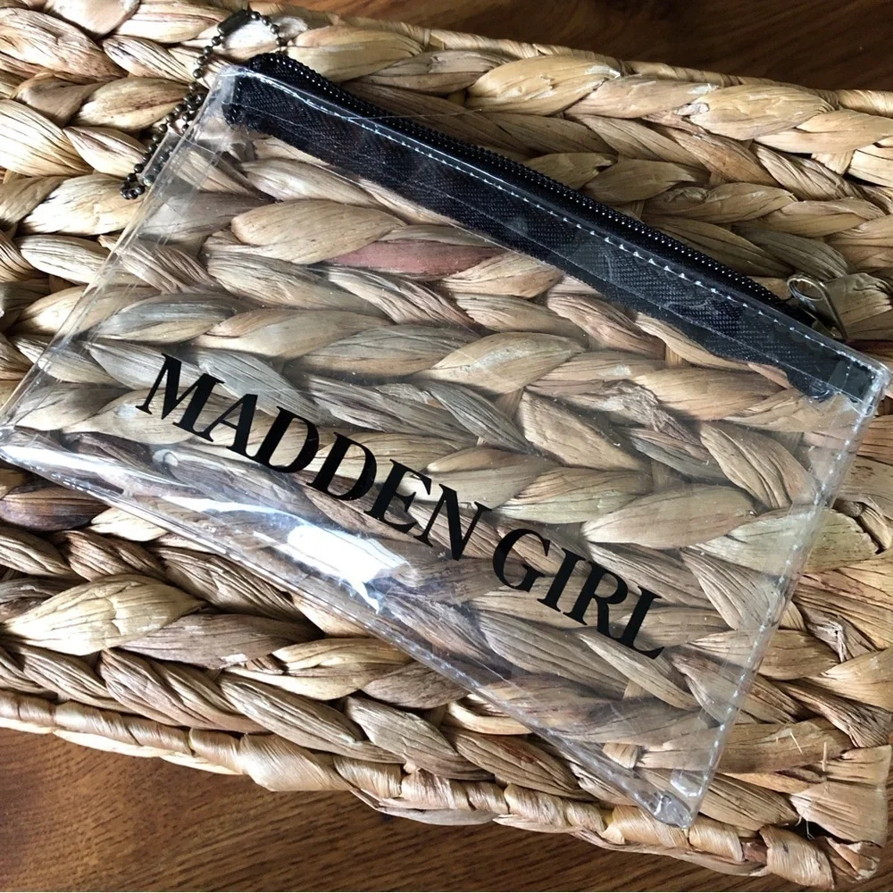 Madden Girl clear cosmetic/ event bag